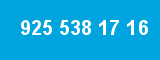 925 538 17 16 925 538 17 16